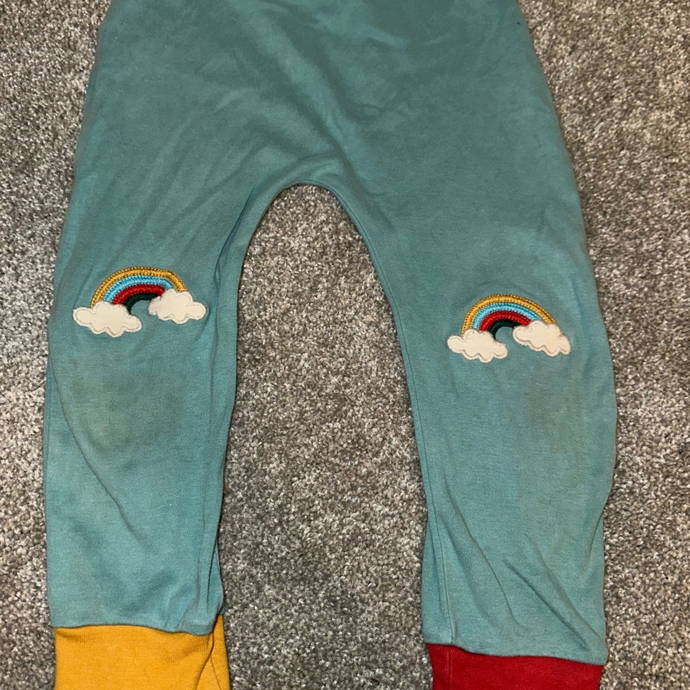 Colorful Rainbow Embroidered Pants